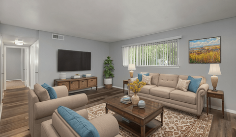 Floor plan for 2 beds, 2 baths